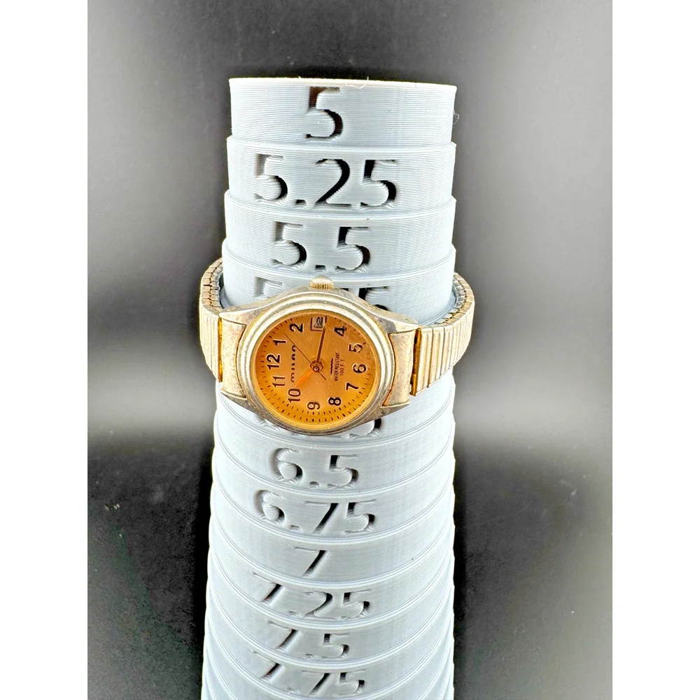 Vintage Milan Quartz Watch Gold Dial Date 100FT